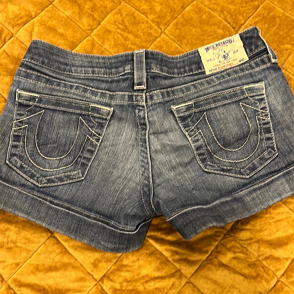 True religion brand Jean Cuffed Shorts